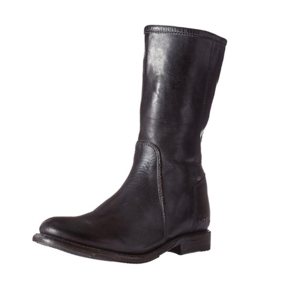 Bed Stu Annette Womens Black Leather Zipper Western Boots, Size 9.5